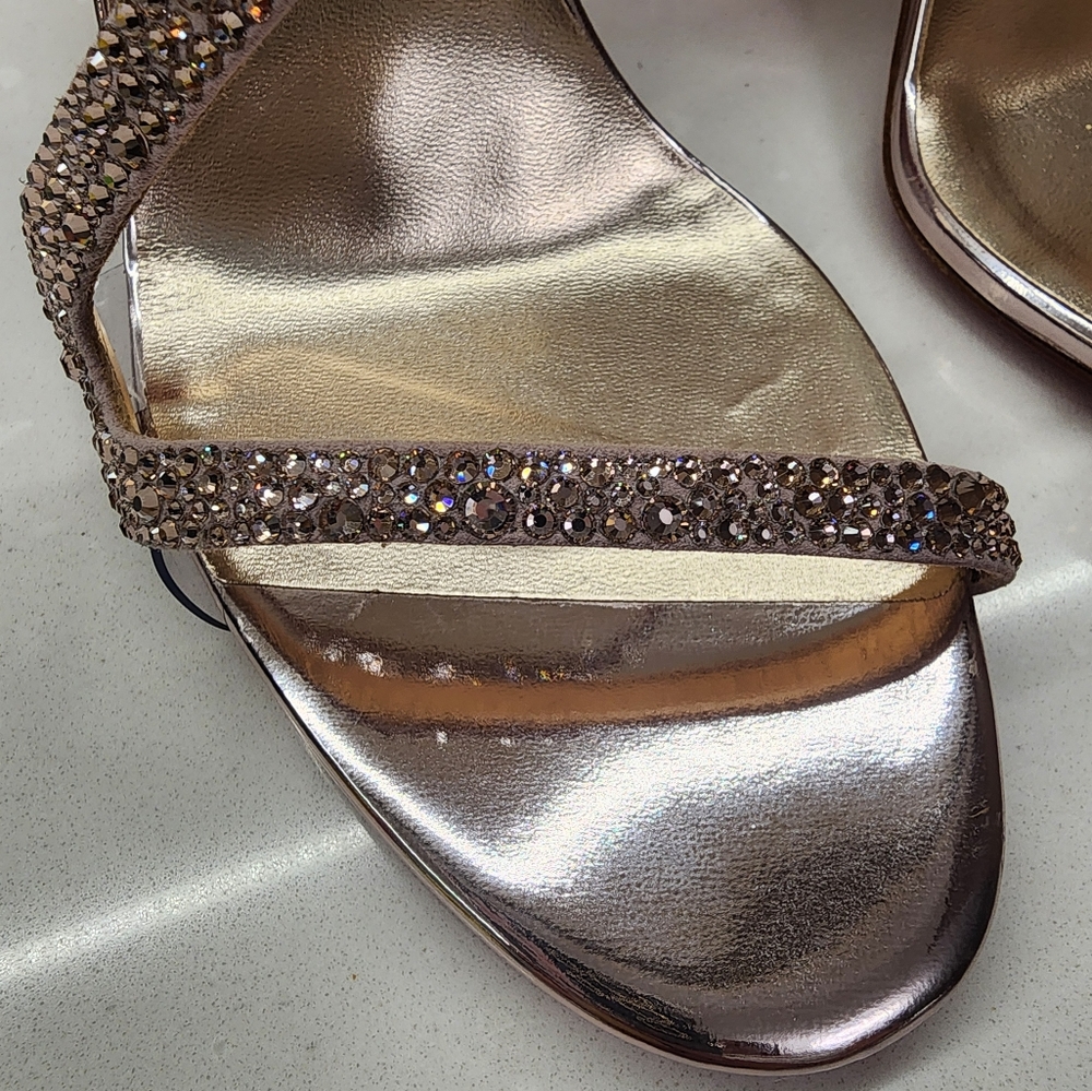 Christian Louboutin Rosalie Strass (Crystal) Sandal Heels in Vintage Rose 40 - Picture 5 of 16